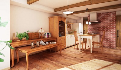 カフェ風リビングのある住まい